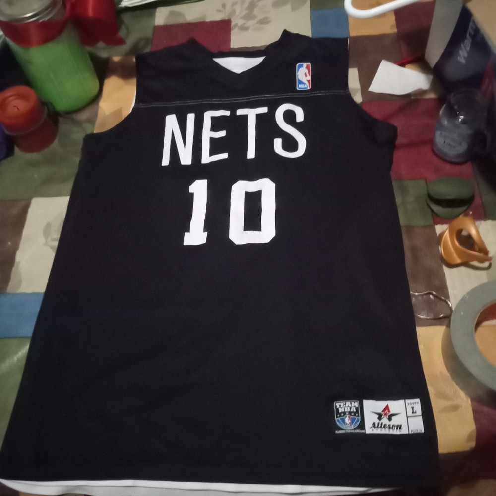 Nets number 10 team NBA alleson athletic basketball jersey